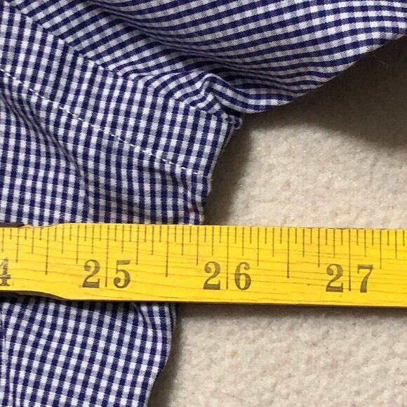 Ralph Lauren Dress Shirt Mens 18 34/35 Classic Fit Button Down Gingham Purple - Picture 3 of 7